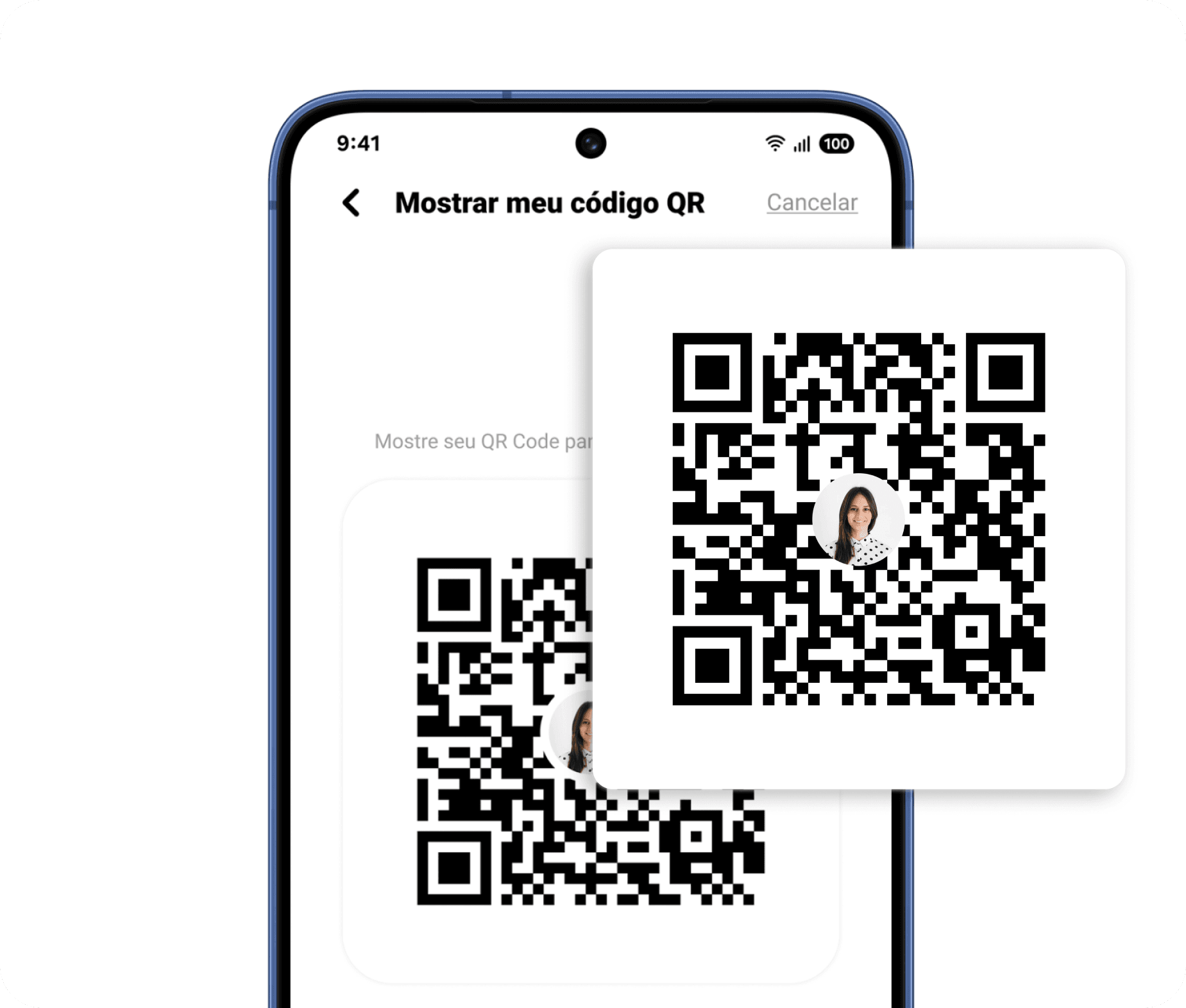 Ecrã da app VOLET a mostrar um código QR de pagamento